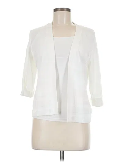Pre-owned Retrology Cardigan Sweater In White