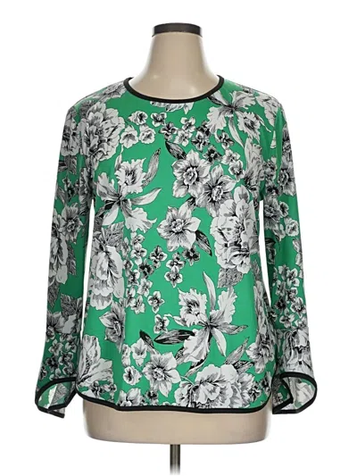 Pre-owned Retrology Long Sleeve Blouse In Green