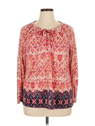 Pre-owned Retrology Long Sleeve Blouse In Red