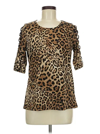 Pre-owned Retrology Short Sleeve Blouse In Brown