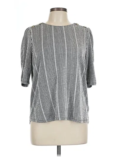Pre-owned Retrology Short Sleeve Blouse In Gray