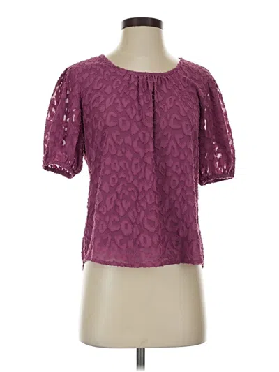 Pre-owned Retrology Short Sleeve Blouse In Pink