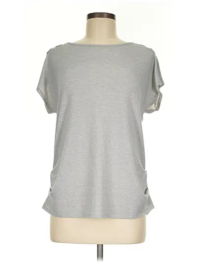Pre-owned Retrology Short Sleeve Top Gray Boatneck Tops