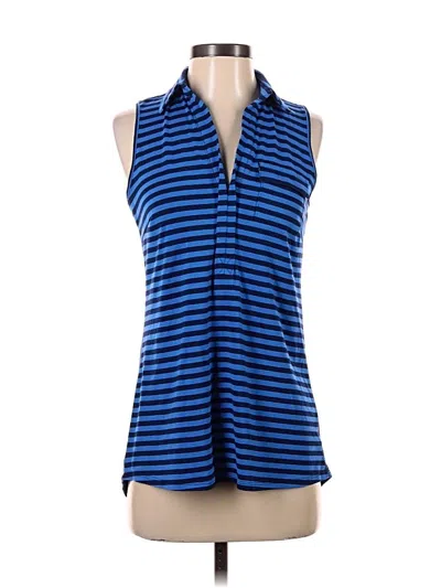 Pre-owned Retrology Sleeveless Button Down Shirt In Blue