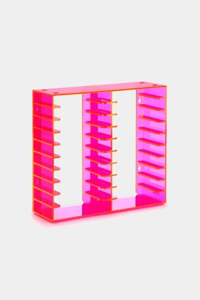 Retrospekt Acrylic Cassette Tape Storage Rack For 20 Cassettes In Pink