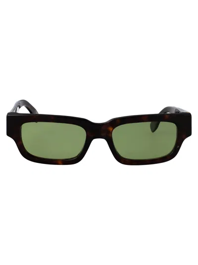 Retrosuperfuture 3627 Green Acetate Sunglasses In Pattern
