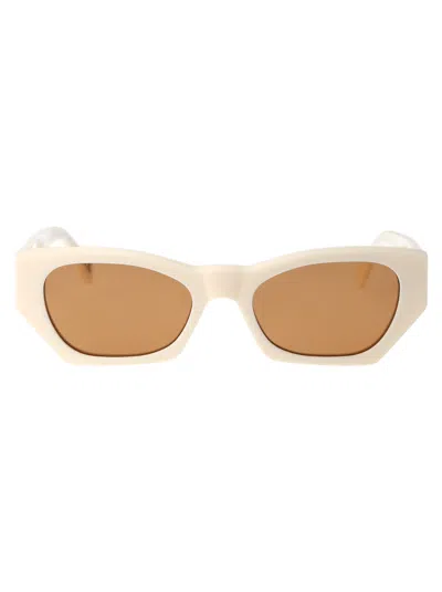 Retrosuperfuture Amata Geometric-frame Sunglasses In Weiss
