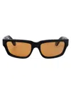Retrosuperfuture Black Striped Acetate Sunglasses In Burgundy