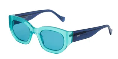 Retrosuperfuture Alva Pool 4ra Women's Sunglasses Blue Size 53