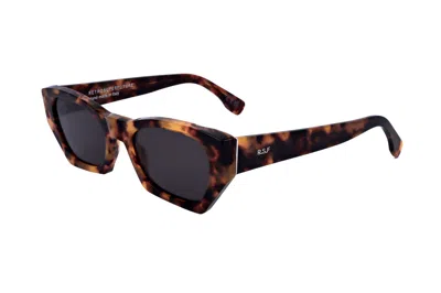 Retrosuperfuture Amata 0b0 Spotted Havana/grey In Brown