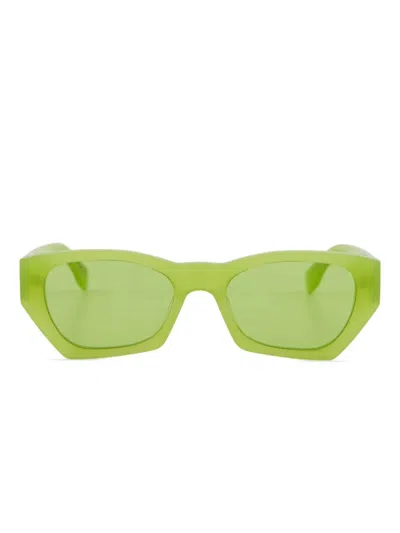 Retrosuperfuture Amata Estate Geometric-frame Sunglasses In Green