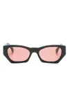 Retrosuperfuture Amata Geometric-frame Sunglasses In Brown