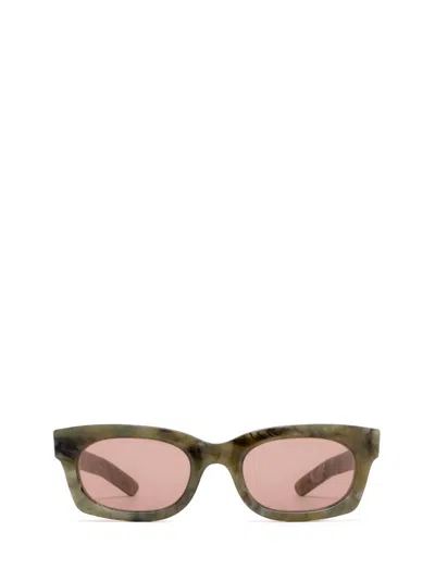 Retrosuperfuture Ambos Rectangle Frame Sunglasses In Green