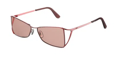 Retrosuperfuture Anaki Chromatic Bordeaux Si1 Women's Sunglasses Burgundy Size 53