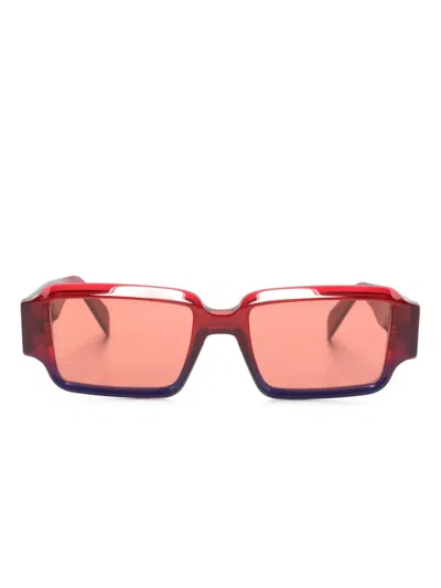 Retrosuperfuture Astro Logo-print Sunglasses In Red