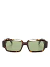 Retrosuperfuture Astro Rectangle-frame Sunglasses In Brown