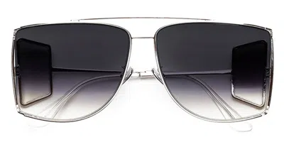 Retrosuperfuture Autore 2tone Red Fh0 Men's Sunglasses Silver Size 63