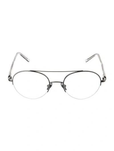Pre-owned Retrosuperfuture Aviator Eyeglasses In Clear/silver