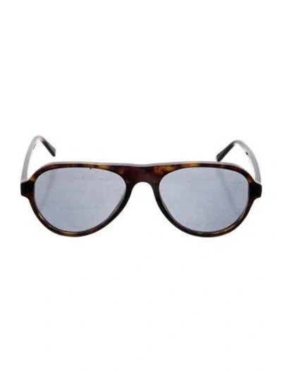Pre-owned Retrosuperfuture Aviator Tinted Sunglasses In Brown