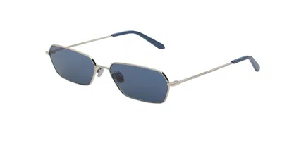 Retrosuperfuture Balarm Bluissimo O5d Men's Sunglasses Silver Size 59 In Metallic