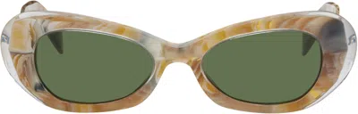 Retrosuperfuture Beige & Gray Izipho Sunglasses In Boogie