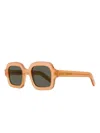 Retrosuperfuture Unisex Rounded Square Sunglasses Benz 1x2 Rusty Brown 51mm In Brown