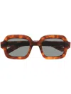 Retrosuperfuture Benz Square-frame Sunglasses In Brown