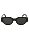 Retrosuperfuture Black Logo Sunglasses In Black