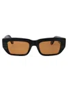 Retrosuperfuture Black Striped Acetate Sunglasses In Black