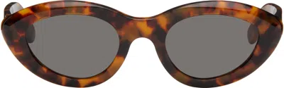 Retrosuperfuture Brown & Black Cocca Sunglasses In Cocca Spotted Havana