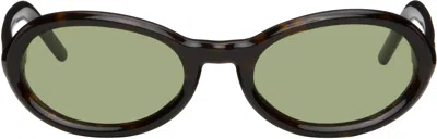 Retrosuperfuture Brown Cherry Sunglasses In Green