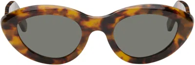 Retrosuperfuture Brown Cocca Sunglasses In Metallic