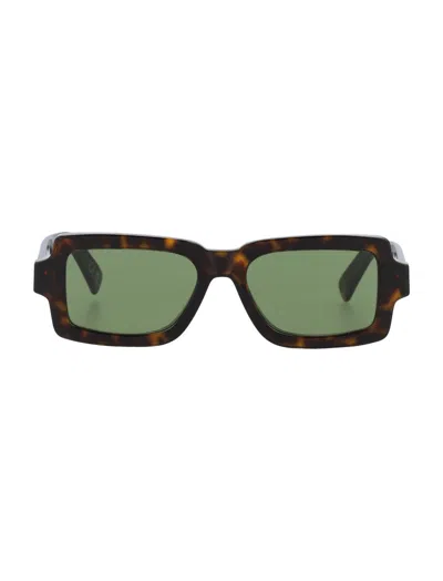 Retrosuperfuture Brown Square Logo Sunglasses