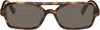 Retrosuperfuture Brown Vico Sunglasses In Striato