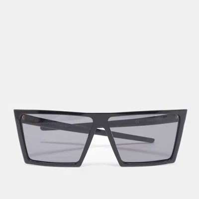 Retrosuperfuture By  Black Rectangle Tinted Sunglasses In Grey