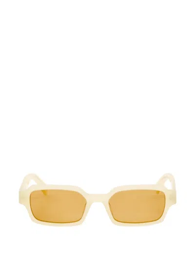 Retrosuperfuture Carino Canarino Rectangle-frame Sunglasses In Yellow
