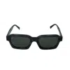 Retrosuperfuture Angular Sunglasses With Marble Gray Finish In Green