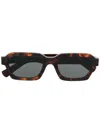 Retrosuperfuture Square Tortoiseshell Sunglasses Tinted Lenses In Multi