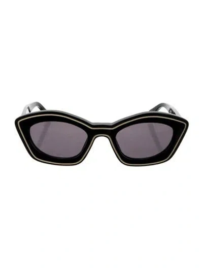 Pre-owned Retrosuperfuture Cat-eye Tinted Sunglasses In Black