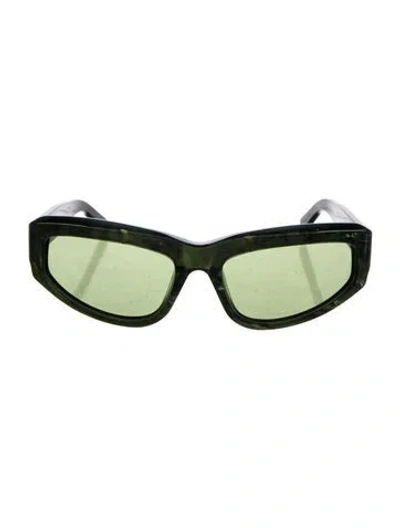 Pre-owned Retrosuperfuture Cat-eye Tinted Sunglasses In Green
