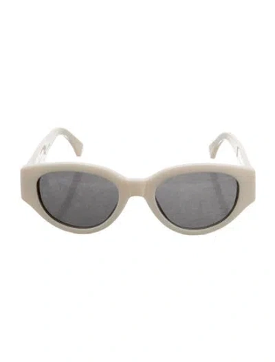 Pre-owned Retrosuperfuture Cat-eye Tinted Sunglasses In White