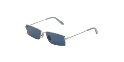 Retrosuperfuture Chopper Light Blue 9k0 Men's Sunglasses Silver Size 55