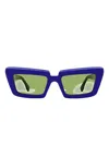 Retrosuperfuture Coccodrillo Pointed-edge Sunglasses In Blue