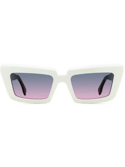 Retrosuperfuture Coccodrillo Acetate Sunglasses In White