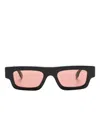 Retrosuperfuture Colpo Rectangle-frame Sunglasses In Black