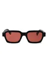 Retrosuperfuture Caro Rectangle-frame Sunglasses In Black