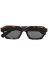 Retrosuperfuture Square Tortoiseshell Sunglasses Tinted Lenses In Multi