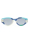 Retrosuperfuture Drew Mama Andy Warhol Camouflage Patchwork Round Sunglasses In Multi