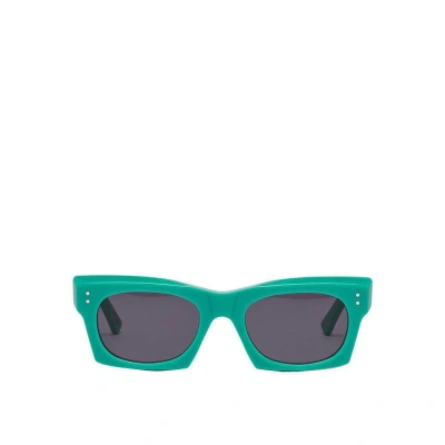 Retrosuperfuture Edku Geometric Frame Sunglasses In Green