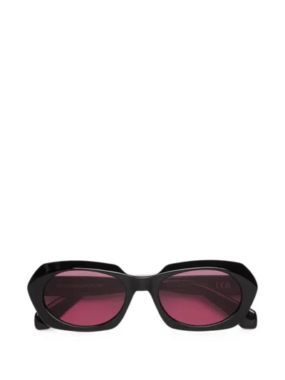Retrosuperfuture Epoca Oval-frame Sunglasses In 블랙